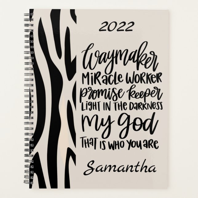 Waymaker Inspiration Motivierend Animal Print Planer (Vorderseite)