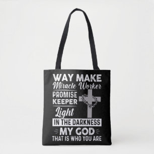 Waymaker Miracle Worker Promise Keeper Light Jesus Tasche