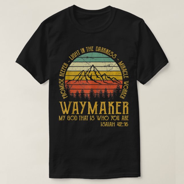 Waymaker Miracle Worker Promise Keeper Tshirt Chri (Design vorne)