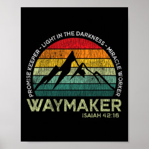 Waymaker Versprechen Bewahre Miracle Worker Christ Poster