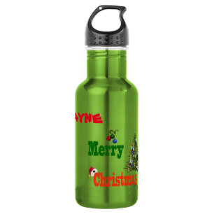 Wayne Name @ Lawn Bowls Weihnachten, Wasser Flasch Edelstahlflasche