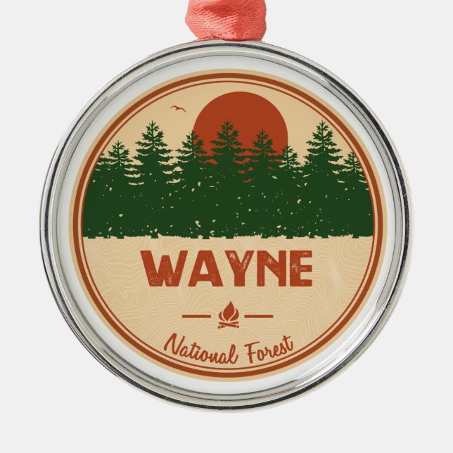 Wayne National Forest Ornament Aus Metall (Vorne)