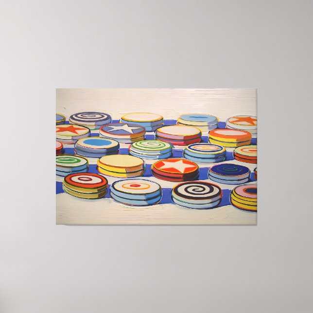 Wayne Thiebaud art style Leinwanddruck (Vorderseite)
