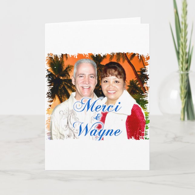 Wayne u. Merci Dankeskarte (Vorderseite)
