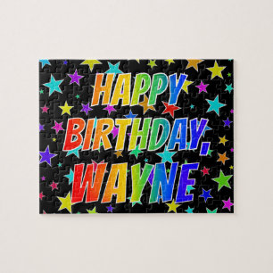 "WAYNE" Vorname, Spaß "GLÜCKLICHER BIRTHTAG"