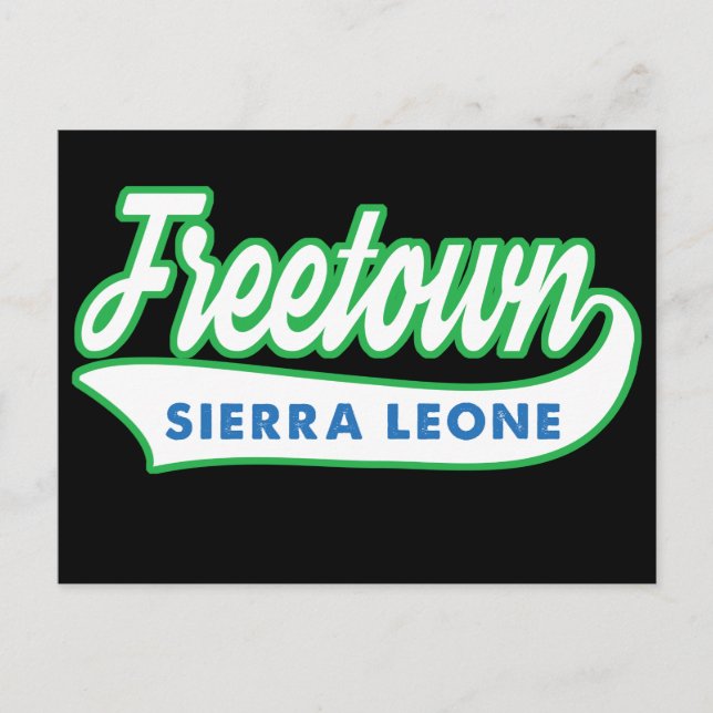 WAYout Arts Freeetown Sierra Leone Flaggenfarben Postkarte (Vorderseite)