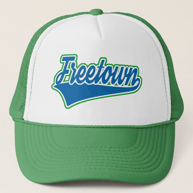 WAYout Arts Freeetown Sierra Leone Flaggenfarben Truckerkappe (Vorderseite)