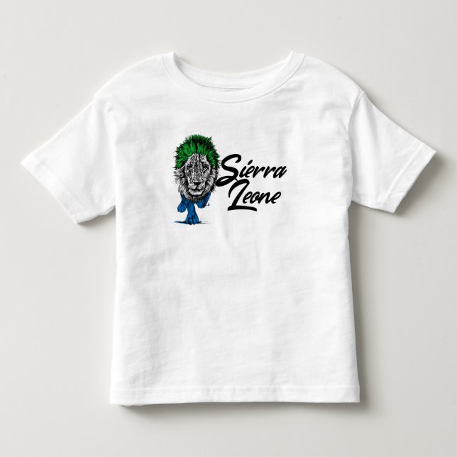 WAYout Arts Freetown Sierra Leone Flag Lion Kleinkind T-shirt (Vorderseite)