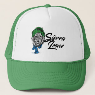 WAYout Arts Freetown Sierra Leone Flag Lion Truckerkappe