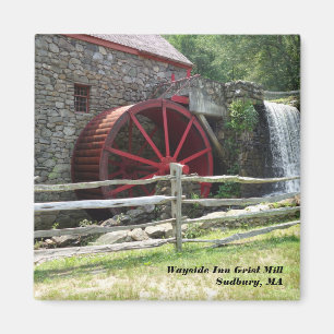 Wayside Inn Grist Mill, Sudbury MA Magnet