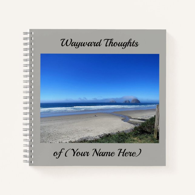 Wayward Thoughts, Journal mit Ozeanansicht Foto Notizbuch (Vorderseite)