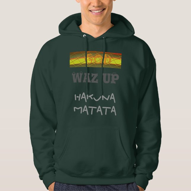 WAZ UP God Hakuna Matata Geschenk Apparel Hoodie S (Vorderseite)