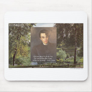 WB Yeats "Strike Hot Iron" Zitat T-Shirts Geschenk Mousepad