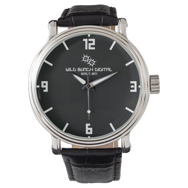 WBD anguliert die Schwarze Edition kühl Armbanduhr (Vorderseite)
