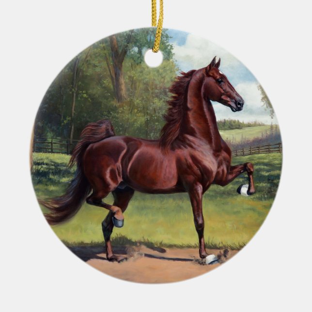 WC Handelsprinz durch Jeanne Newton Schoborg Keramik Ornament (Vorne)
