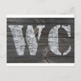 WC Schild Postkarte