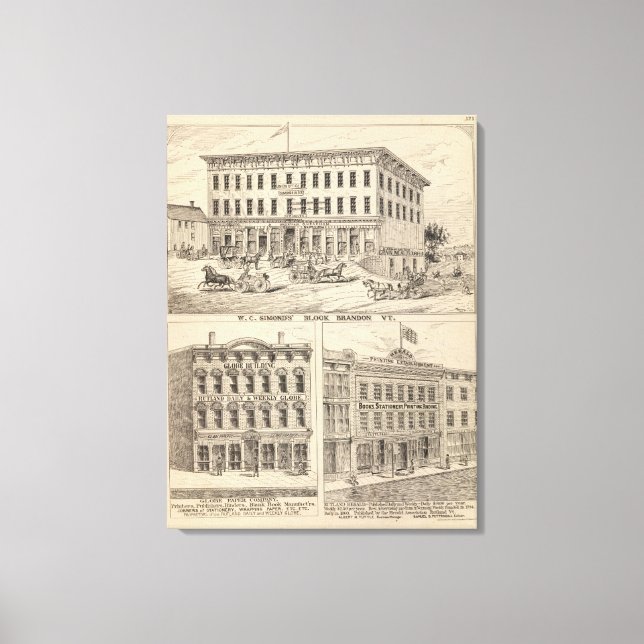 WC Simonds Block in Brandon Leinwanddruck (Vorderseite)
