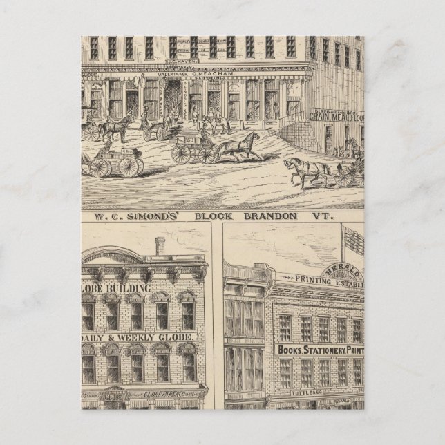 WC Simonds Block in Brandon Postkarte (Vorderseite)