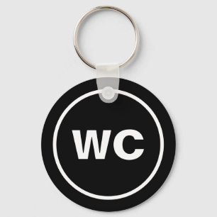 WC toilet icon keychain for restroom Schlüsselanhänger