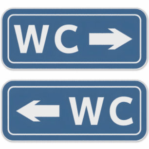 WC WC Toilettenentleerungsschild Aufkleber
