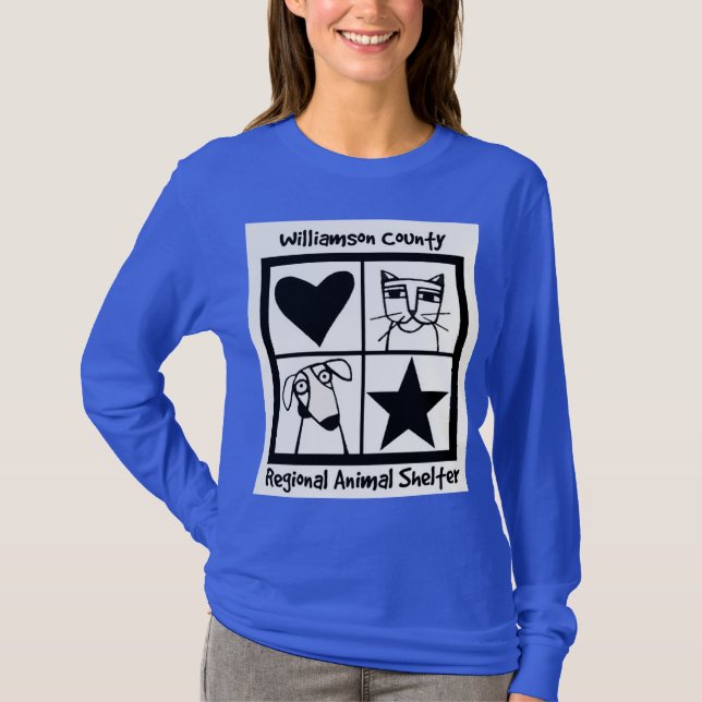 WCRAS-Mitarbeiter Langschläfer-Shirt Blau T-Shirt (Vorderseite)