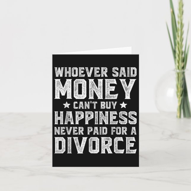 Wcute Ss Cute Ssver Said Money Can't Buy Hapness D Karte (Vorderseite)