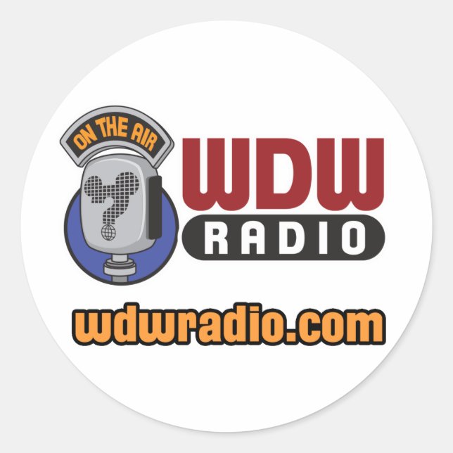 WDW Radio Logo Gear Runder Aufkleber (Vorderseite)