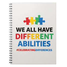We All Have Different Abilities Awareness Art Notizblock
