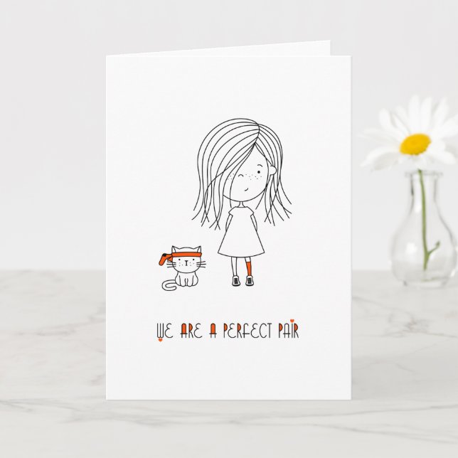 WE ARE A Pair Cute and Funny Girl Karte (Kleine Pflanze)