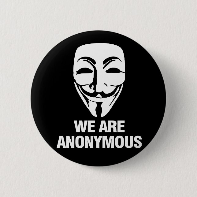 We are Anonymous. Button (Vorderseite)