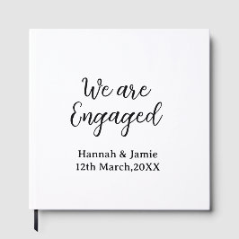 We are Engaged couple name date calligraphystylish Gästebuch
