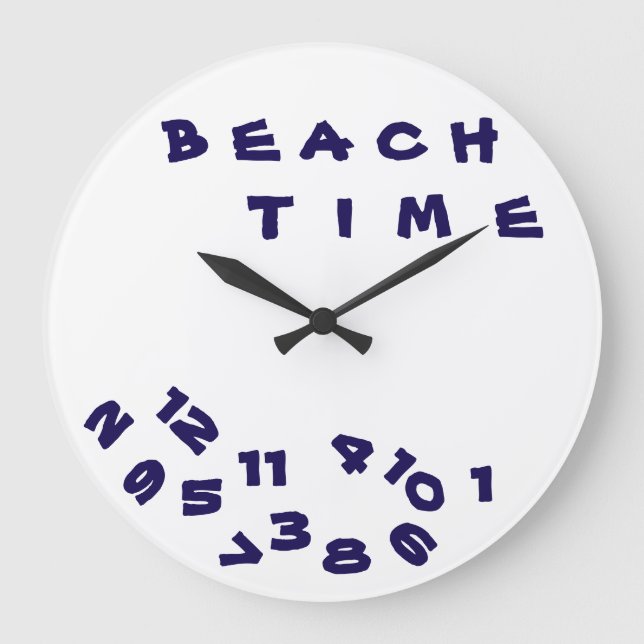 "WE ARE ON ***BEACH TIME*** WITH THIS COOL CLOCK GROßE WANDUHR (Vorderseite)