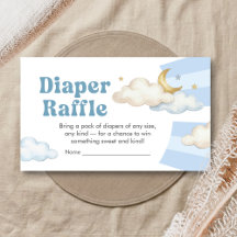 We are Over the Moon Baby Shower Diaper Raffle