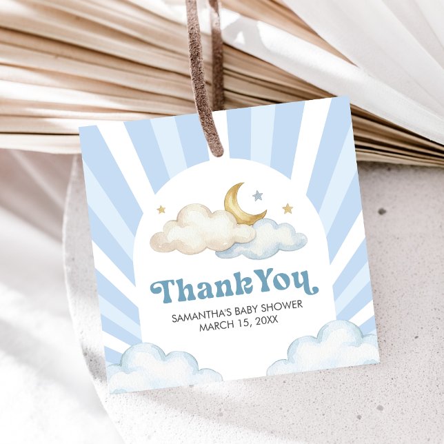 We are Over the Moon Baby Shower Geschenkanhänger (Over the Moon Baby Shower Favor Tags)