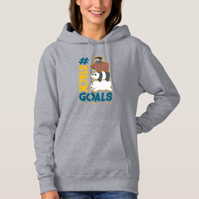 We Bare Bears and Chloe - #StackGoals Hoodie (Vorderseite)