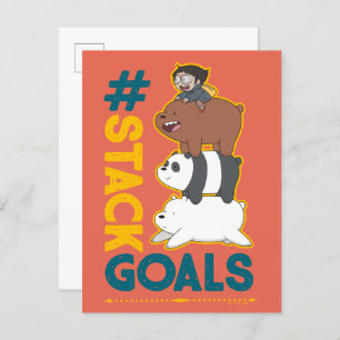 We Bare Bears and Chloe - #StackGoals Postkarte