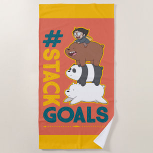 We Bare Bears and Chloe - #StackGoals Strandtuch