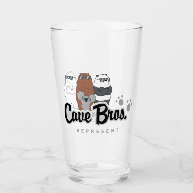We Bare Bears - Cave Bros. Represent Glas (Vorderseite)