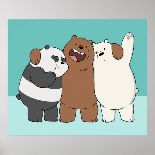 We Bare Bears Group Hug Poster (Vorne)