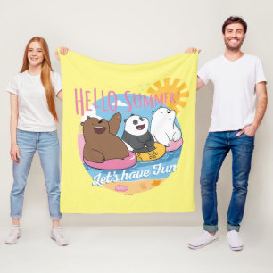 We Bare Bears - Hello Summer! Let's Have Fun Fleecedecke