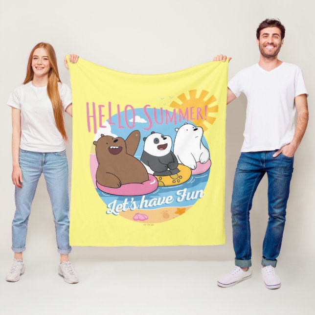 We Bare Bears - Hello Summer! Let's Have Fun Fleecedecke (Beispiel)