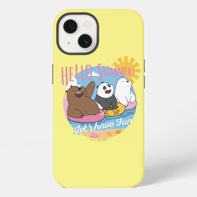 We Bare Bears - Hello Summer! Let's Have Fun iPhone Hülle (Rückseite)