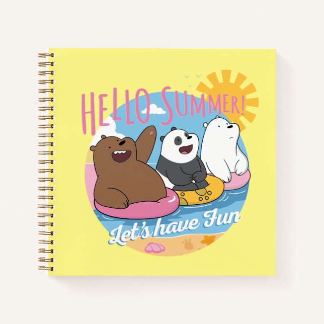 We Bare Bears - Hello Summer! Let's Have Fun Notizbuch (Vorderseite)