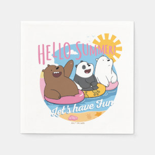 We Bare Bears - Hello Summer! Let's Have Fun Serviette