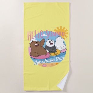 We Bare Bears - Hello Summer! Let's Have Fun Strandtuch