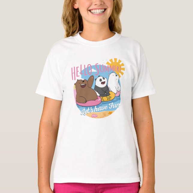 We Bare Bears - Hello Summer! Let's Have Fun T-Shirt (Vorderseite)