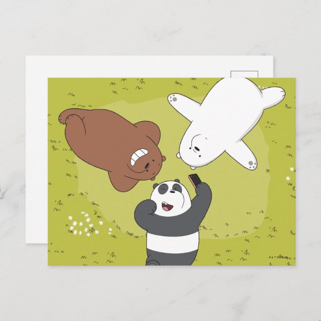 We Bare Bears - #SquadGoals Postkarte (Vorne/Hinten)