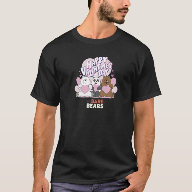 We Bare Bears Valentine's Day Sitting Group Shot P T-Shirt (Vorderseite)