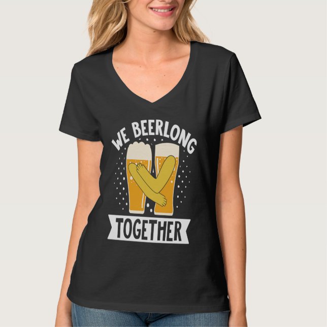 We Beerlong Together Smoker Grill Barbecue Meat Gr T-Shirt (Vorderseite)