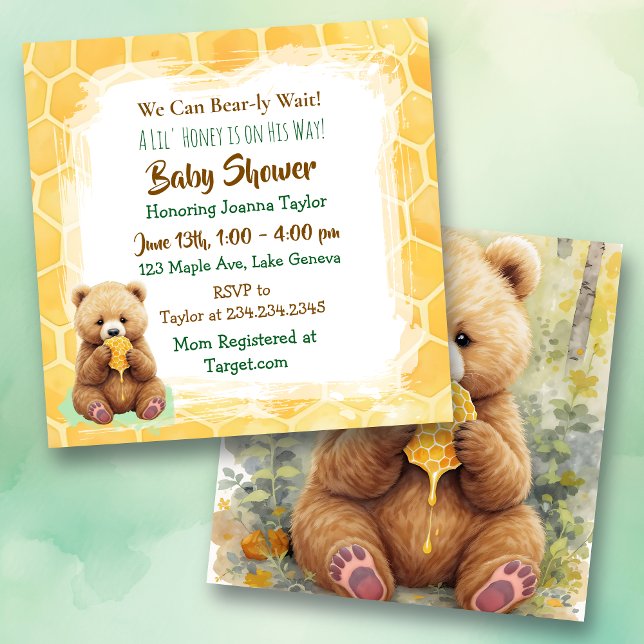 We Can Bear-ly Wait! Boy's Baby Shower Einladung (Von Creator hochgeladen)